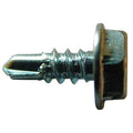 Self-Drilling Screw, #10 x 5/8 in, Zinc Plated Steel Flange Hex Head External Hex Drive, 100 PK