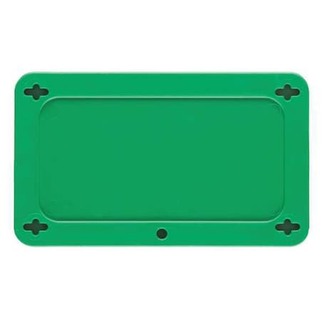 Blank Tag, Plastic, 2 3/16 in H x 3 11/16 in W, Green, Rectangle