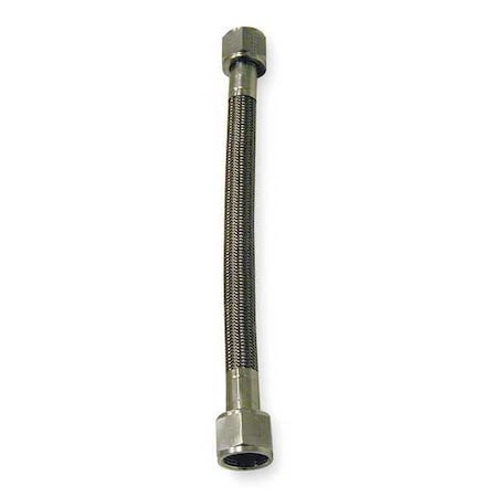 PTFE Hose,3/16 IDx12 In L,SS,3000 PSI
