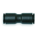 Nylon Union, Push-to-Connect x Push-to-Connect, For 1/2 in x 1/2 in Tube OD, Black, 10 PK