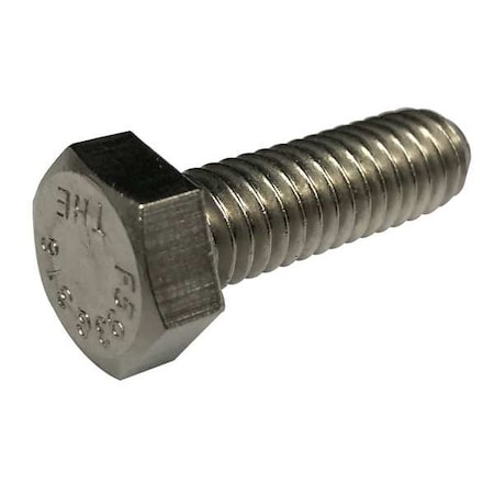 #6-32 x 1 in Hex Hex Machine Screw, Plain 18-8 Stainless Steel, 100 PK