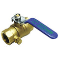 1/2" FNPT Brass Ball Valve with Drain Inline