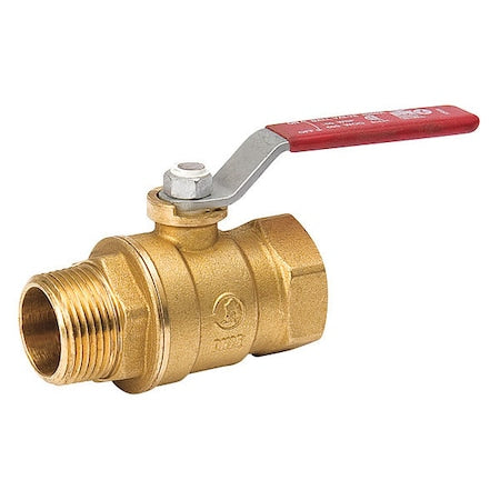 1-1/2" FNPT x MNPT Brass Ball Valve Inline