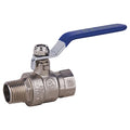 1" FNPT x MNPT Chrome Brass Ball Valve Inline