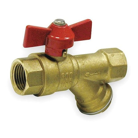 Ball Valve,Brass,1/2 In NPT F x F