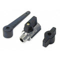 1/8" FNPT x MNPT Brass Mini Ball Valve Inline