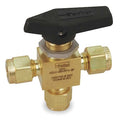 1/8" Compr Brass Mini Ball Valve 3-Way