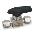 1/2" Compr Stainless Steel Mini Ball Valve Inline