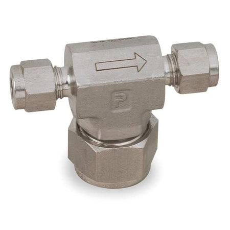 Tee, SS, Comp 3/8", Comp 3/8",