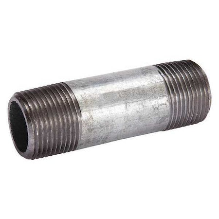 4" MNPT x 10" TBE Galvanized Steel Pipe Nipple Sch 40