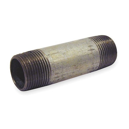 1" MNPT x 3" TBE Galvanized Steel Pipe Nipple Sch 160