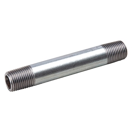 2" MNPT x 3" TBE Galvanized Steel Pipe Nipple Sch 160