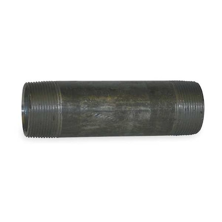 1-1/4" x 8" Black Pipe Nipple Sch 160