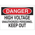 Safety Sign Label, 3 1/2 in Height, 5 in Width, Polyester, Horizontal Rectangle, English