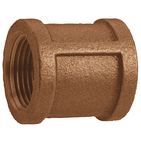 Coupling Red Brass Coupling, 1 in Female NPT X 1 in Female NPT