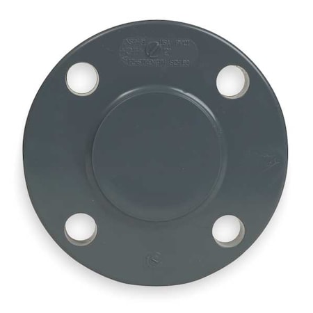 PVC Blind Flange, Socket, 2 in Pipe Size