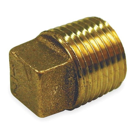 Red Brass Cored Plug, MNPT, 3/4" Pipe Size