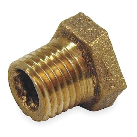 Hex Bushing Red Brass Hex Bushing, 1/2 in Male NPT X 1/8 in Female NPT