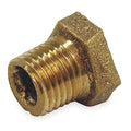 Hex Bushing Red Brass Hex Bushing, 1/4 in Male NPT X 1/8 in Female NPT