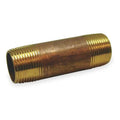 1-1/4" MNPT x 2-1/2" TBE Red Brass Pipe Nipple Sch 40