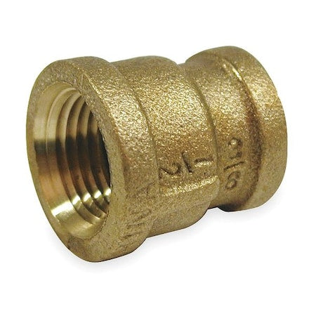 Reducing Coupling Red Brass Reducing Coupling, 3/8 in Female NPT X 1/4 in Female NPT