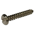 Sheet Metal Screw, #6 x 5/8 in, Plain 18-8 Stainless Steel Pan Head Slotted Drive, 100 PK