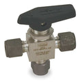 3/8" Compr Stainless Steel Mini Ball Valve 3-Way