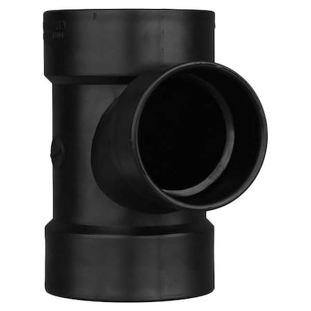 ABS,SanitaryTee,4in,4inHub,3in