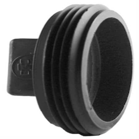 CleanoutPlug,ABS,4in,Schedule40,Black
