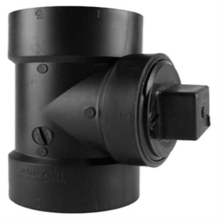 Cleanout Tee w/Plug,1-1/2 In FNPT x Hub