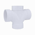 PVC Double Sanitary Tee, Hub, 4 in Pipe Size