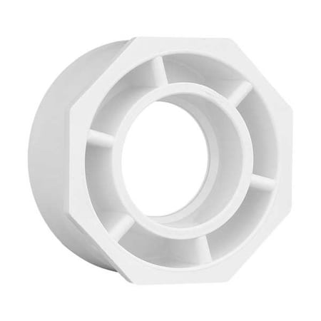 PVC Flush Bushing, Hub x Spigot, 3 in x 1 1/2 in Pipe Size