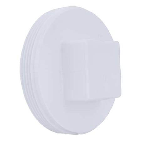 PVC Cleanout Plug, MNPT, 4 in Pipe Size