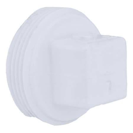 PVC Cleanout Plug, MNPT, 1-1/2 in Pipe Size