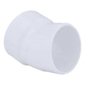 PVC 22-1/2 Degree Elbow, Hub x Spigot, 4 in Pipe Size