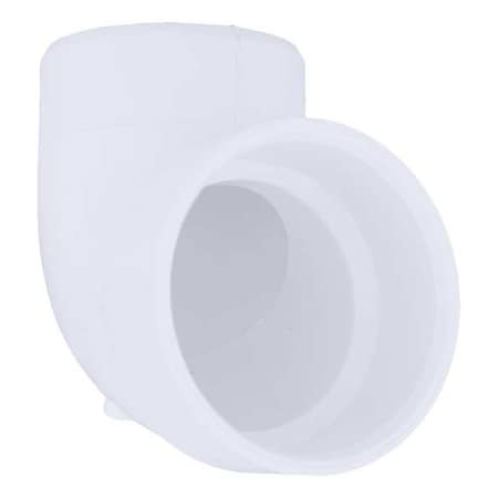 PVC Street Elbow, 90 Degrees, Vent, Hub x Spigot, 2 in Pipe Size