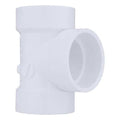 PVC Vent Tee, Hub, 1-1/2 in Pipe Size