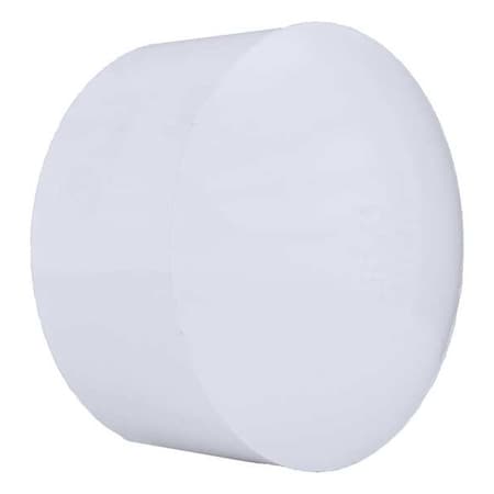 PVC Socket Cap, Hub, 6 in Pipe Size