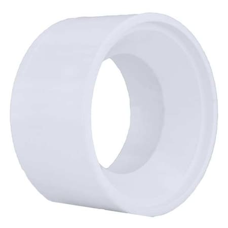 PVC Flush Bushing, Hub x Spigot, 6 in x 4 in Pipe Size