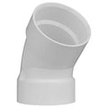 PVC Elbow, 45 Degrees, Hub, 4 in Pipe Size