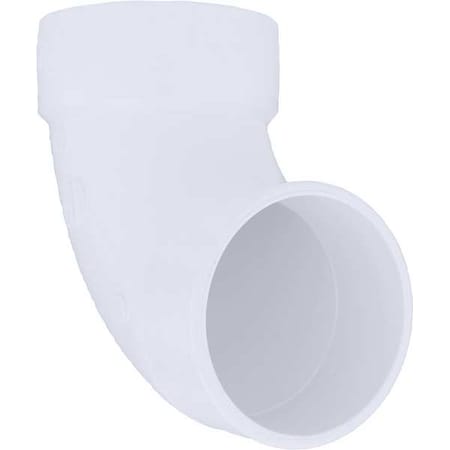 PVC Street Elbow, 90 Degrees, Hub x Spigot, 4 in Pipe Size