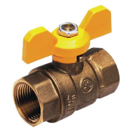 1/4" FNPT Brass Ball Valve Inline