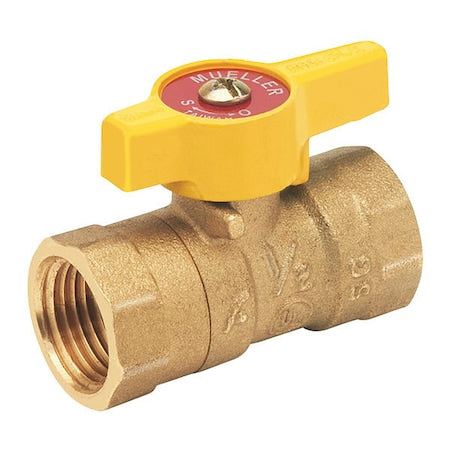3/4" FNPT Brass Gas Ball Valve Inline