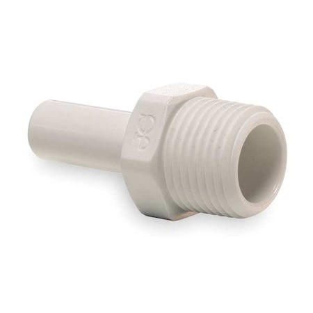 Push-Fit Adapter Fitting, Polypropylene, White, 10 PK