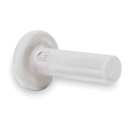 Push-Fit Fitting Plug, Polypropylene, White, 10 PK