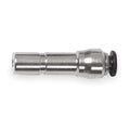Push to Connect Fitting, Stainless Steel, Silver