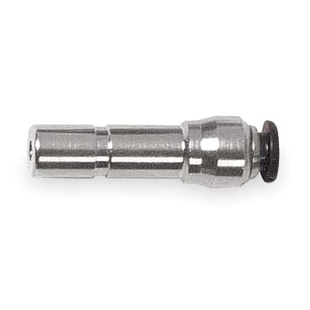 Push to Connect Fitting, Stainless Steel, Silver