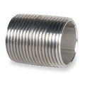 316 Stainless Steel Nipple, 3/4 in Nominal Pipe Size, 1 1/8 in Overall Long, Fully Threaded, Welded