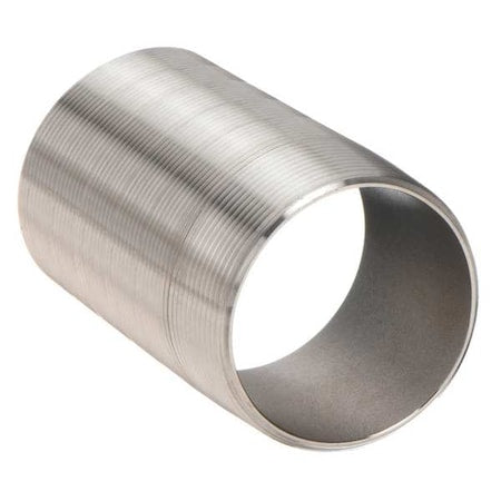 1-1/2" MNPT x 1-3/4" TBE Stainless Steel Close Pipe Nipple Sch 40