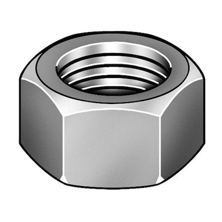 Heavy Hex Nut, 1-3/4"-8, Steel, Grade 2H, Black Oxide, 1-23/32 in Ht